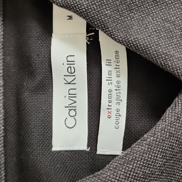 Calvin Klein Men's Extreme Slim Fit Black Grey Button Up Shirt - Picture 6 of 8